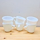 Set of 6 Vintage Fire King Milk Glass Coffee Mugs