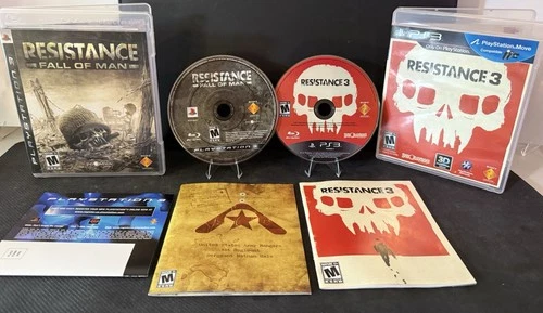Playstation 3 PS3 Resistance 1 & 3 Bundle Lot CIB Complete, w/ Reg Card Very GC