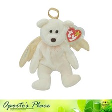 Ty Beanie Babies Halo the Angel Bear Rare Error Brown Nose Black Eyes 1998 Vntg