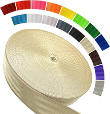 Polyester Webbing Strap 16 Colors   1" 1.5" 1.9"   16.5 25 33 55 Yards Heavy Dut