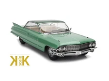 1961 CADILLAC SERIES 62 COUPE DEVILLE LIGHT-GREEN MET 1:18 BY KK SCALE MODELS
