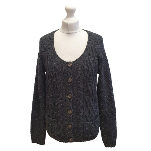 Fat Face Grey Button Front Knitted Cardigan Womens UK Size 10 I326