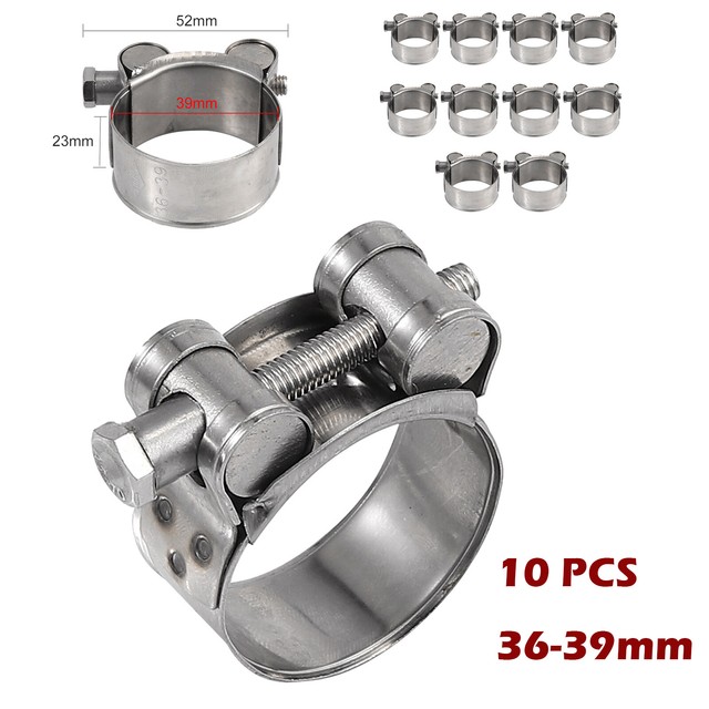 10x Heavy Duty Hose Clamp 201 Stainless Steel Clip Exhaust Turbocharged Car for sale online eBay