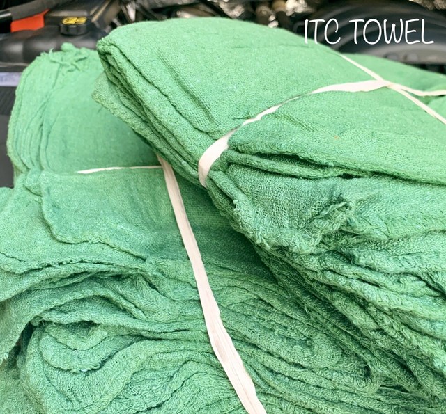 2500 New Commercial Green Shop Rags Towel 14x14 145/bale eBay