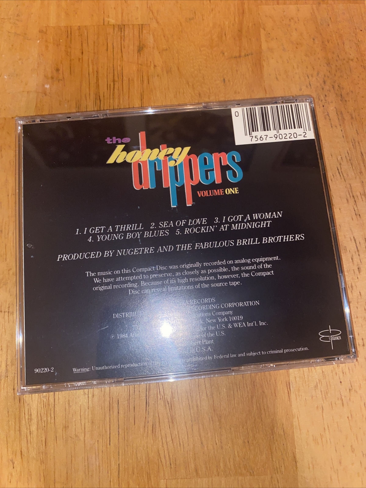 The Honeydrippers Volume One EP CD US Initial Es Paranza Records Issue