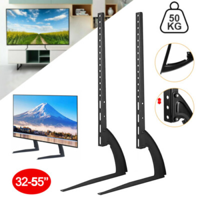 UNIVERSAL TV STAND BASE TABLETOP VESA PEDESTAL MOUNT FOR LCD LED TV 37-55''