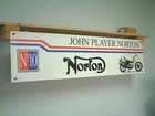 John Player Norton banner Motorcycle Workshop Garage Classic bike Wall Display