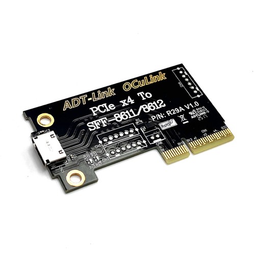 PCIe 4.0x4 to SFF-8611/8612 adapter card OCuLink For chassis external connection - Afbeelding 6 van 15