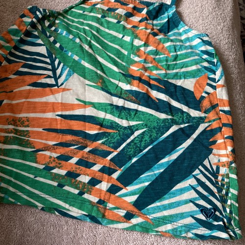Roxy Girl Palm Spaghetti Strap Tank Blouse Girls Size S (8) - Picture 5 of 17