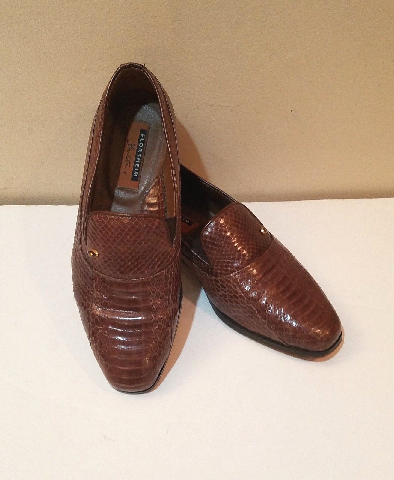 Genuine Snakeskin Slip-On Dress Loafers 