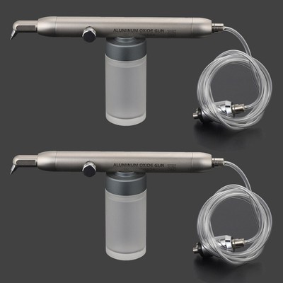 2 Set Dental Alumina Air Polisher Abrasion Microetcher Sandblasting Gun 4Hole