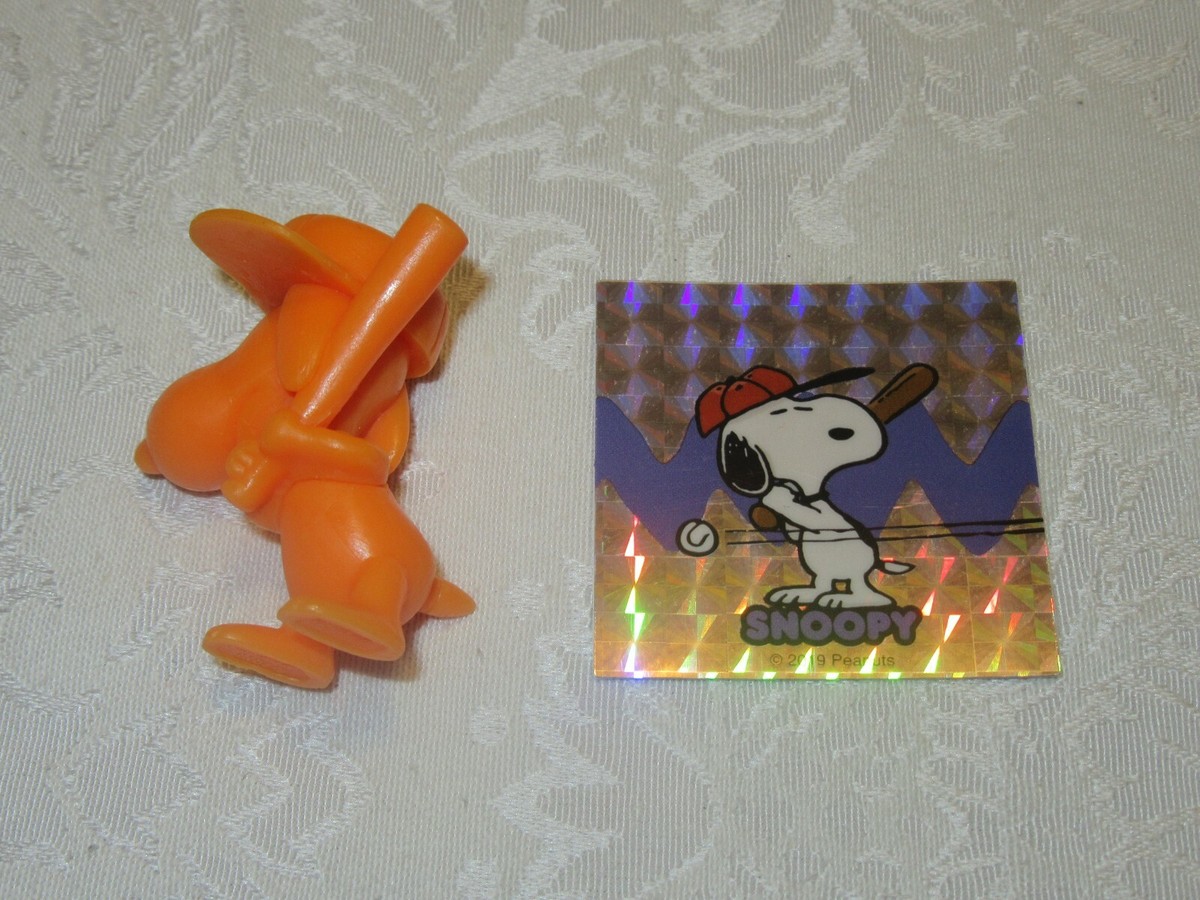 Super7 Peanuts Baseball Keshi Mini-Figure & Sticker Snoopy Orange