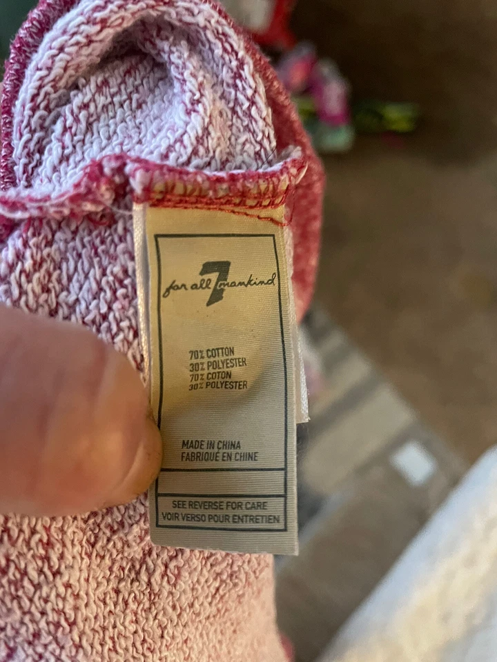 Seven for All Mankind 女孩尺寸 L粉色短袖重T恤。 可爱, 柔软 — 第 3/4 张图片