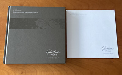 Glashütte Original Katalog für 165 Jahre des Hauses mit italienischer Preisliste