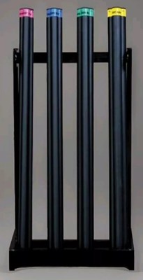BSN Sports Workout Bar Storage Rack , Black- Weighted Bar Standing Gym  Rack