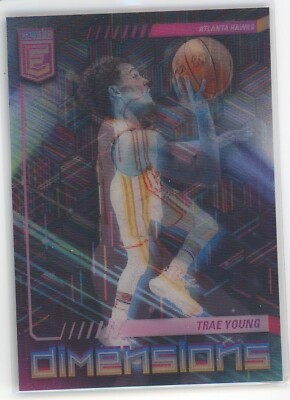 2022-23 Panini Donruss Elite Trae Young DImensions Lenticular Case Hit SSP Hawks