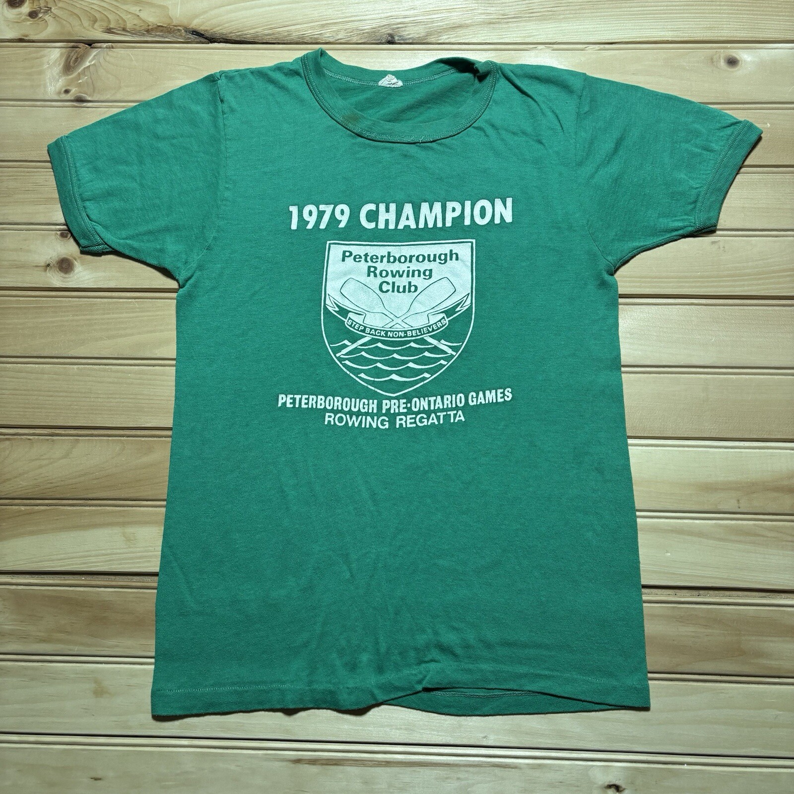 FILA Maglia vera vintage 1979 Peterborough Rowing Club Regatta punto singolo anni 70 S M