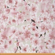 Blossom Haven: Pink Floral Upholstery Fabric, Waterproof Outdoor Decor, Romantic