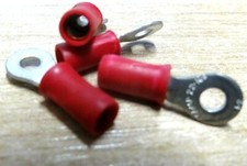 100x AMP 323926 red crimp ring terminal for M2.5 PIDG