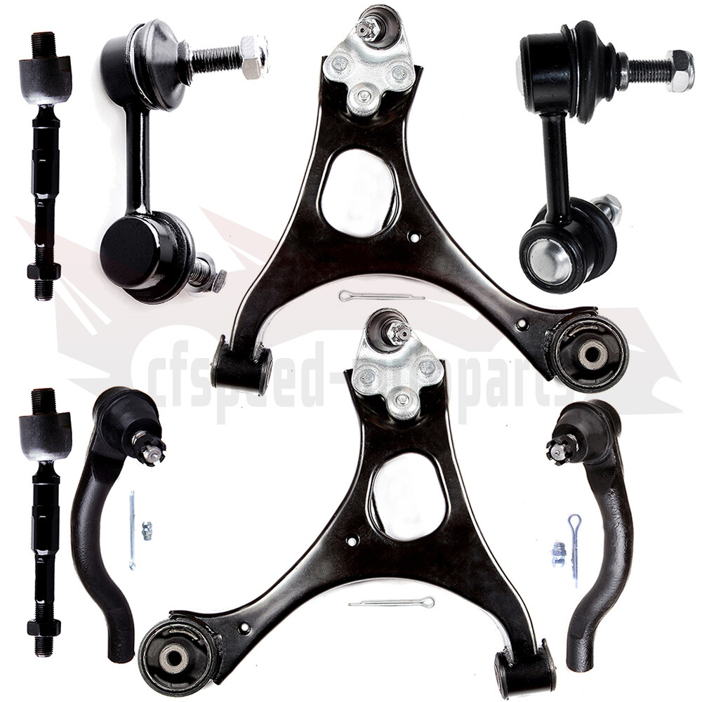 8PCS Suspension Control Arm Sway Bar Tie Rod Ends For 2006-2011 Honda Civic 1.8L