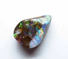 Australian Boulder Opal 4.00ct Free Form Natural Queensland Stone