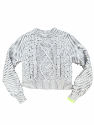 Maison Margiela FW 2015 Grey Cropped Heavy Knit Women Size XL Can 