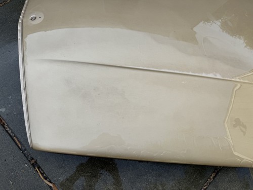1973-1989 MERCEDES R107 380SL 560SL ORIGINAL GOLD PAINT ALUMINUM HOOD - Picture 4 of 6
