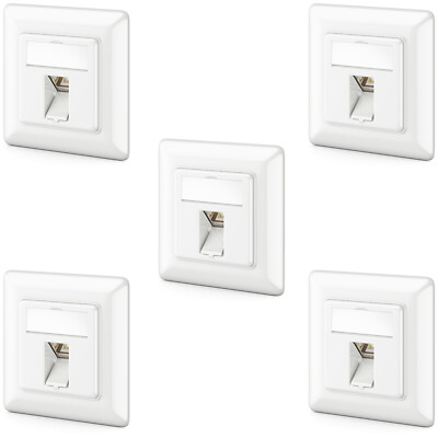 5x CAT 6a Keystone Netzwerkdose RJ45 STP Schirmung Datendose mit Keystone Modul