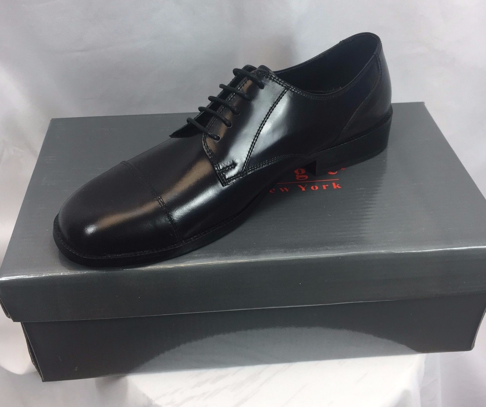 New in Box Men's Berkley Cap Toe Lace Up Black Dress Shoe eBay