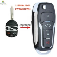 Flip Remote Key Fob 4 Button CWTWB1U793 for 2009 2010 2011 - 2015 Ford Explorer 