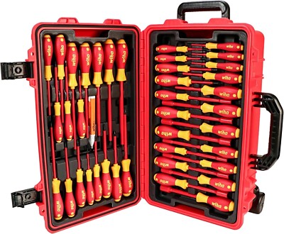 Wiha 32800 80 Piece Master Electrician's Insulated Tools Set In