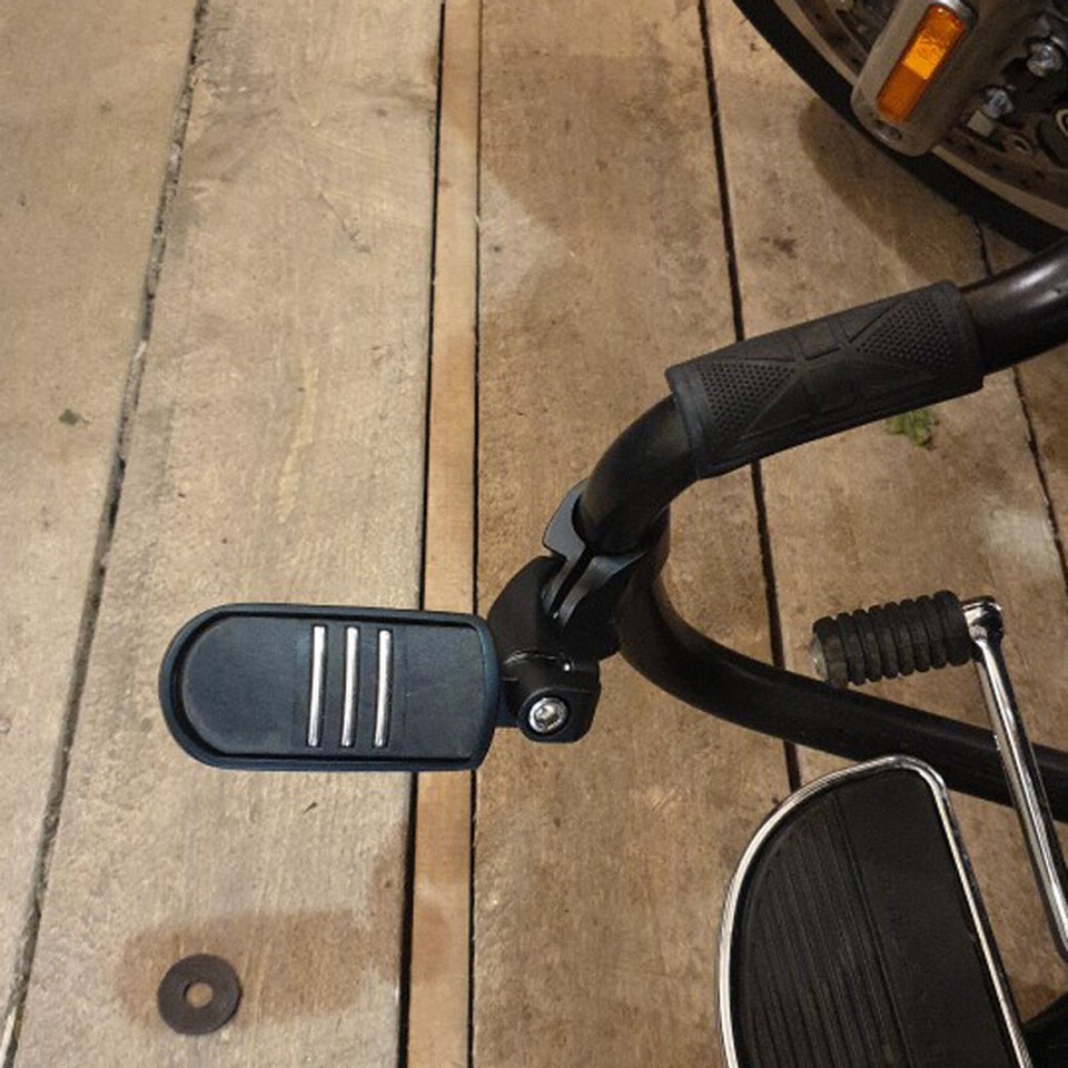 Black Motorcycle Pegs Highway Foot Pegs For Harley Dyna, Super Glide, Low Rider - Black Aluminum With Rubber Harley Davidson Dyna Foot Pegs - Foto 2