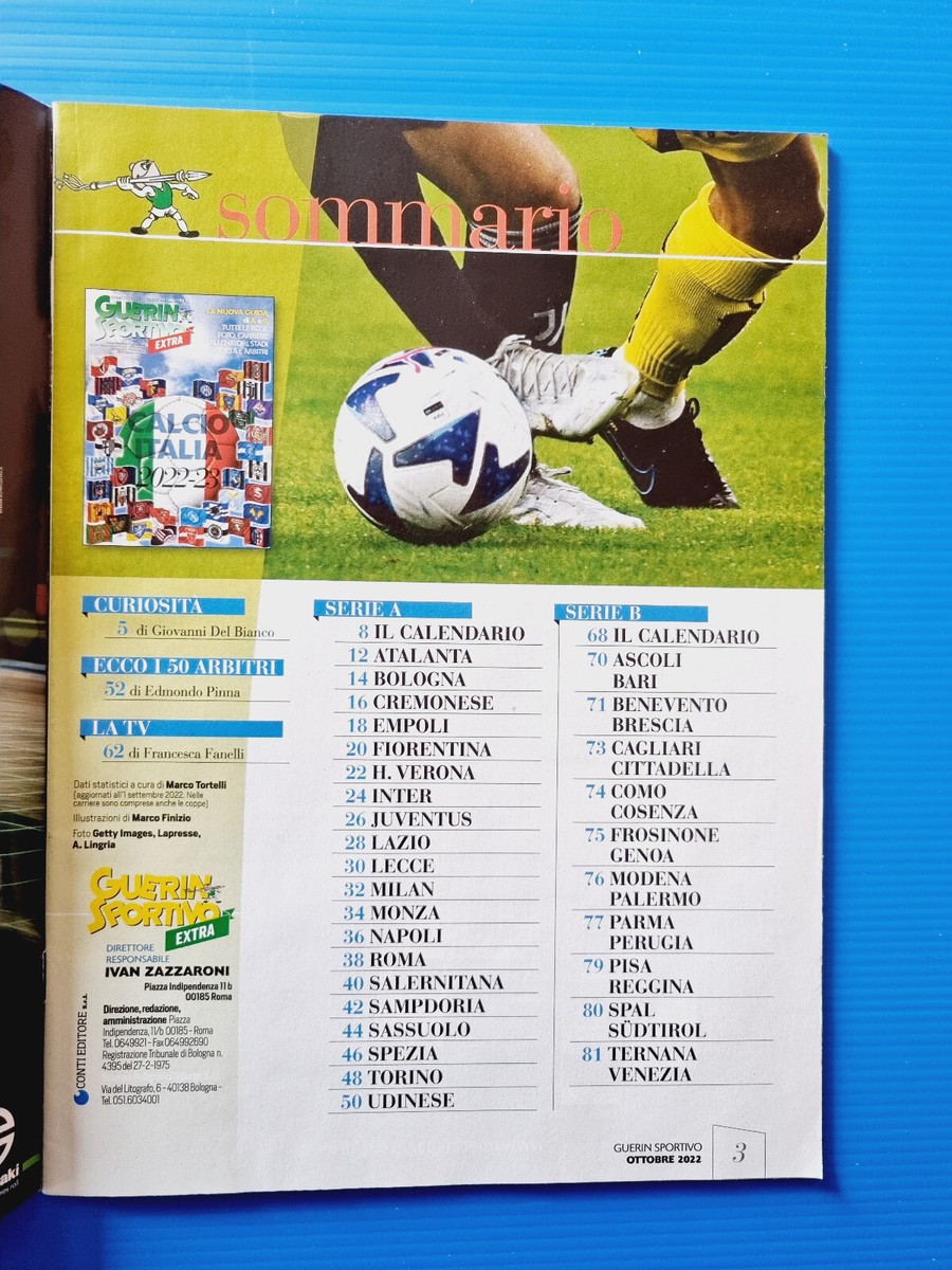 Italy Football 2022-2023 Calcioitalia Serie A Guide Guerin