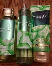 BATH AND BODY WORKS " CUCUMBER MELON / BODY CREAM / BODY WASH , FINE FRAG MIST