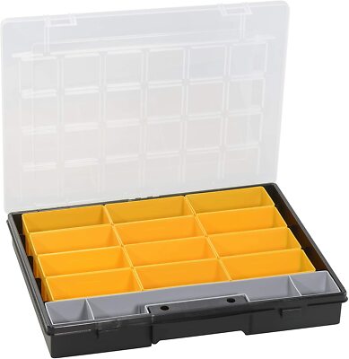 allit Sortimentskasten EuroPlus Flex Größe 37-15 Deckel transparent schwarz gelb