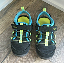OshKosh B'Gosh Unisex Child Size 11M Marina Sandal Black Blue Green Sandals USED