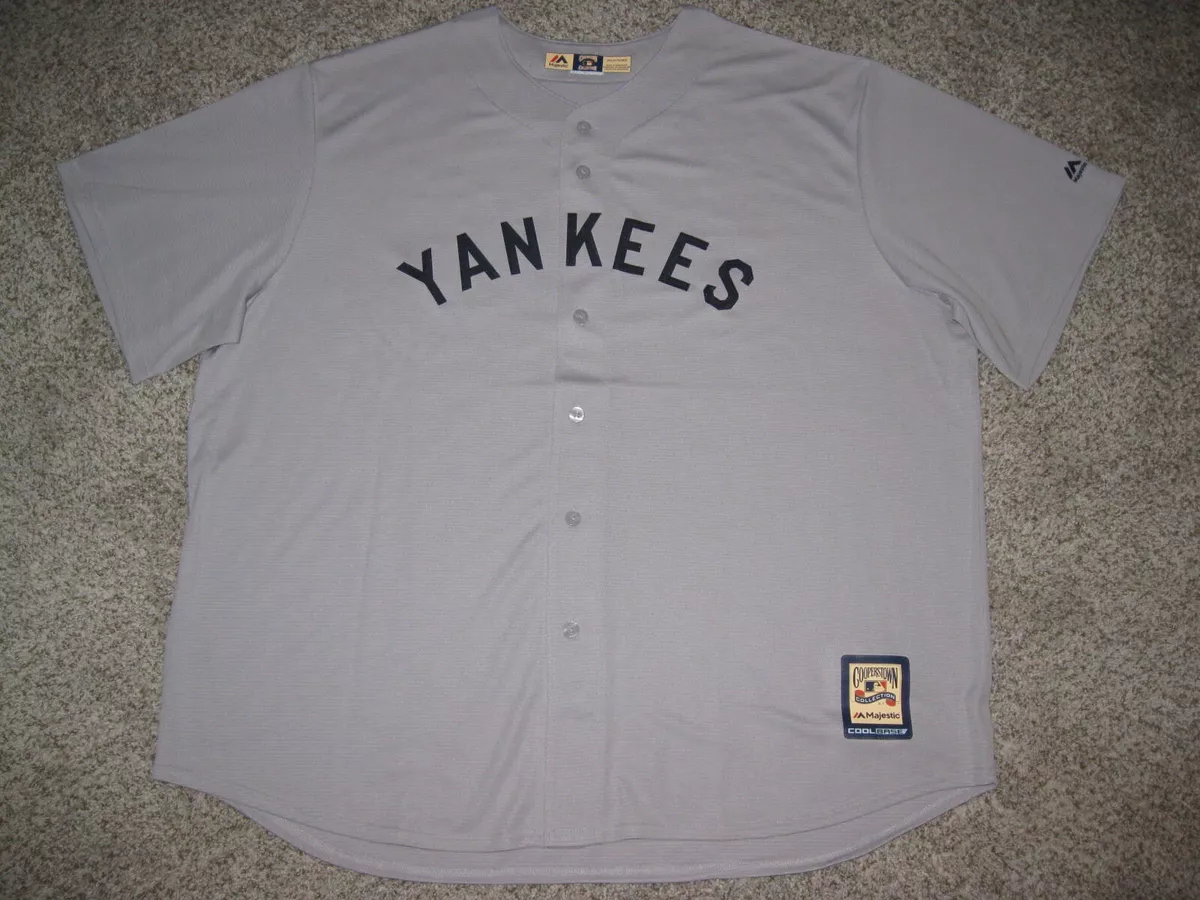 Big Boy New York Black Yankees Replica Mens Baseball Jersey [Grey