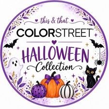 Color Street ~ HALLOWEEN various- Orange Black glitter glow Pumpkin Ghost Spider