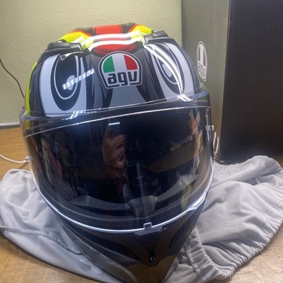agv k3 dot Space Matte White/Red Fluo Helmet S resistance thermoplastic material AGV. K3 DOT(E2206) - BIRDY