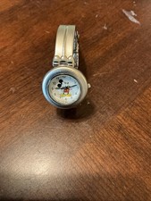 Disney Mickey Mouse Silver Bracelet Woman  s Watch Time Works