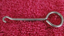 Vintage Antique Shoe Button Hook Stainless Steel Ring 3  Unmarked