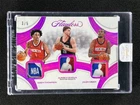 2024-25 Flawless Thompson/Sengun/Jalen Green Triple Logoman Patch Fuchsia /5