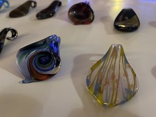 35 Pcs. Glass Blown Pendant Set for Jewelry Making Assorted Colors Glass Beads