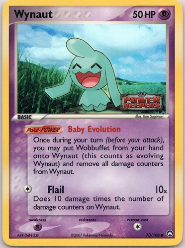 Pokemon TCG Power Keepers #70/108 Wynaut beschädigt