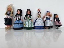Vintage European Folk Costume Dolls Job Lot x6 – Traditional National Dress