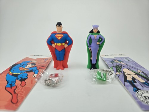 Catwoman + Superman 4 GB Emtec USB Flash Drive + Tattoos DC Comics - NOB - Picture 2 of 4