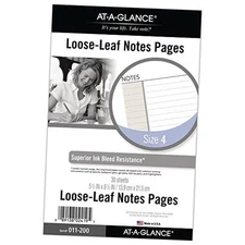  Day Runner Notes Pages, 87228 DAY-TIMER, Refill, Loose-Leaf , Undated, for 