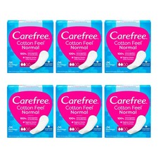 Carefree Cotton Fresh Scent Panty Liners 56 Pack - Pack of 6