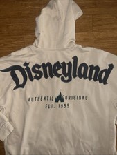 Disneyland Zip-Up Hoodie Cream/Beige/Tan Authentic Original Est. 1955 2XL XXL