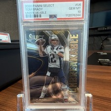 2020 Panini Select Unbreakable Tom Brady #U6 PSA 10 Football Insert